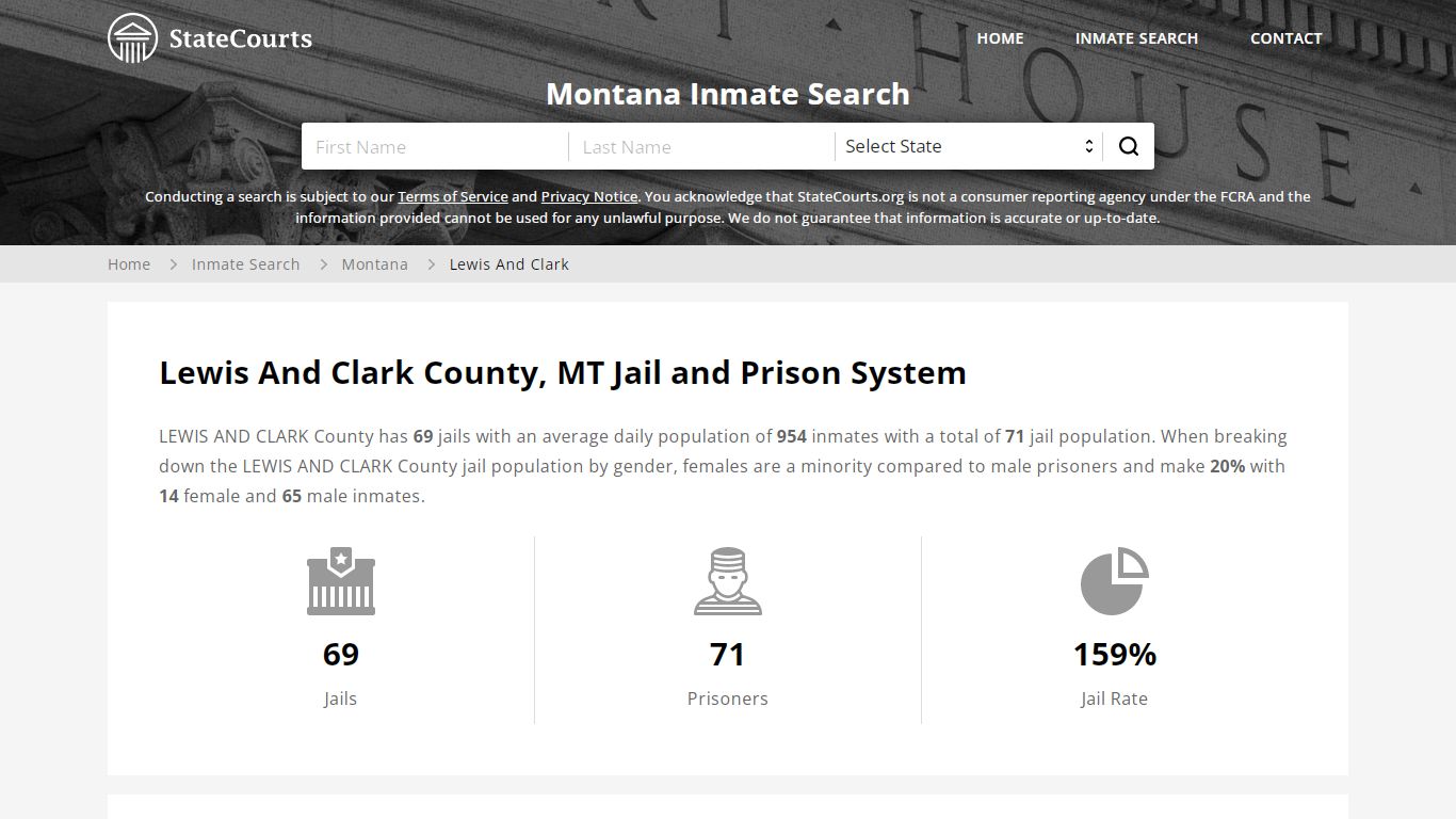 Lewis And Clark County, MT Inmate Search - StateCourts